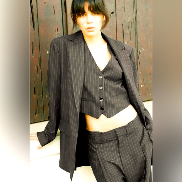 Zara Pants - Grey Zara pinstripe pants